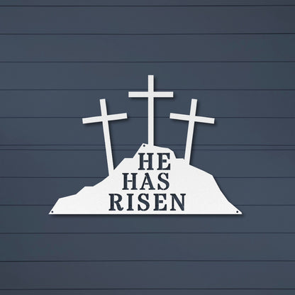 He Has Risen Metal Wall Art