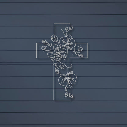 Blooming Faith Metal Wall Art