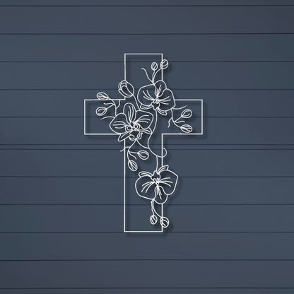 Blooming Faith Metal Wall Art